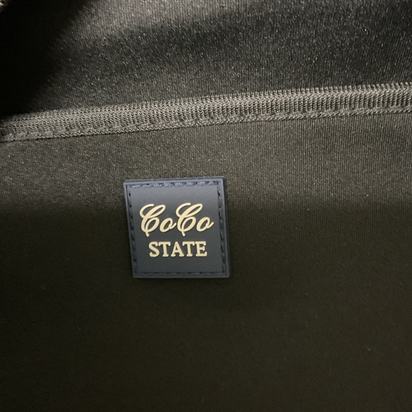 COCO STATE. Black and White Tote Bag with Stripes - Picture 7 of 8